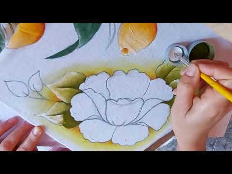 Pintura em tecido com Eliene Silva (papoula azul)