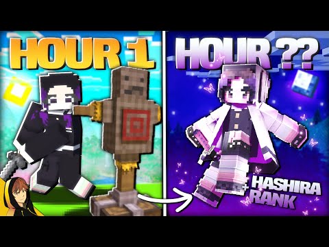 HASHIRA in 24 Hours CHALLENGE is nearly IMPOSSIBLE!?! | Minecraft [Demon Slayer Mod]