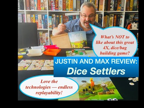 Dice Settlers Board Game Review!...with Justin and Max