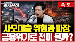 [속보] 미국 사모대출 펀드 부실, 금융위기로 전이될까? JP모건의 경고 [즉시분석]