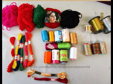 Hand Embroidery - Types of Threads Used for Embroidery