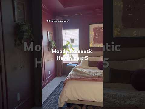 Moody Romantic Haven part 5: DECOR/ART #bedroomdesign #diy #bedroommakeover #wallpaper #bedroom