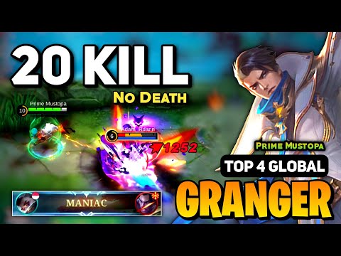 20 KILL NO DEATH! Granger Best Build 2023 [ Granger Top Global Gameplay ] By Prime Mustopa - MLBB