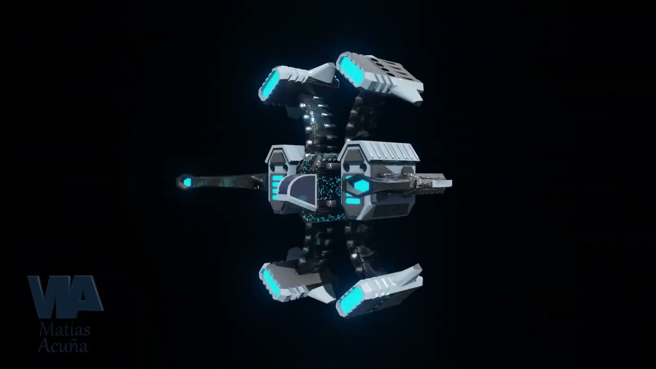Spaceship lowpoly 3D Model