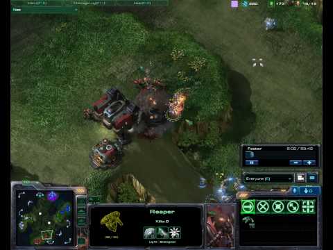 StarCraft 2 Beta: 2on2 (ZT - PT) on Lost Temple - Part 1/4