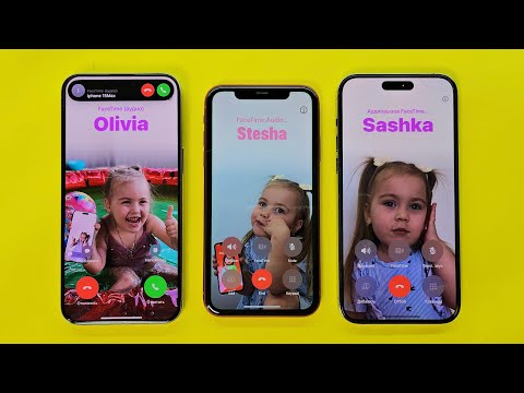 Little Girls Olivia Three iPhone FaceTime Audio incoming Call iPhone 15Pro Max vs 14Max vs iPhone 11