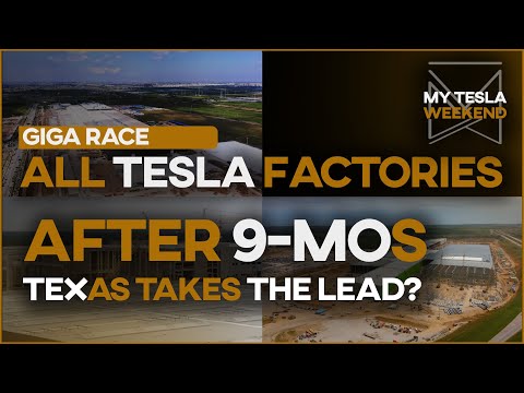 Every GigaFactory after 9-months of work, side by side - Texas is taking the lead