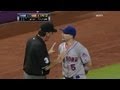 NYM@MIA: Wright disputes call at third base