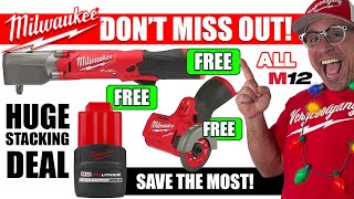 Huge Milwaukee M12 STACKING Deals! Free Batteries & Tools (Limited Time)