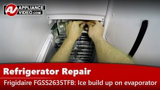 Frigidaire Refrigerator Repair - Ice Build Up on Evaporator - Defrost Bi-metal