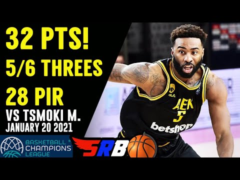 KEITH LANGFORD 32 points! 5/6 threes| Tsmoki Minsk - AEK | Full Highlights | 20.01.2021