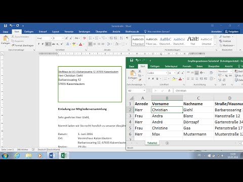 Serienbrief in Word 2016 erstellen & verschicken in 5 Minuten