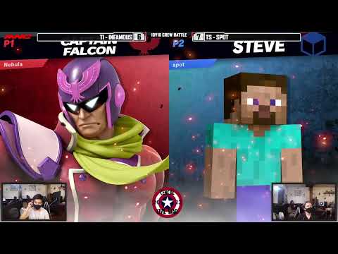 Infamous (Captain Falcon) vs spot (Steve) - Team Infamous vs Team Spot - 10v10 Crew Battle