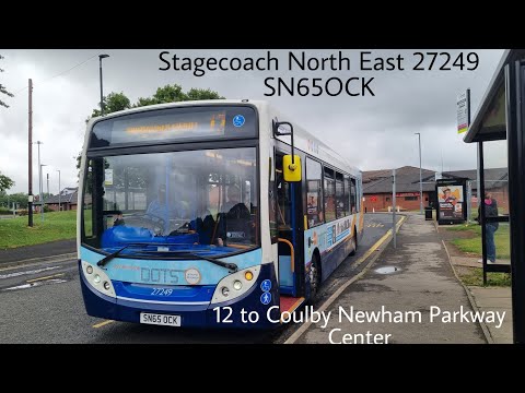 FULL ROUTE Stagecoach North East Alexander Dennis E30D Enviro 300 27249 SN65OCK 12 to Parkway Center
