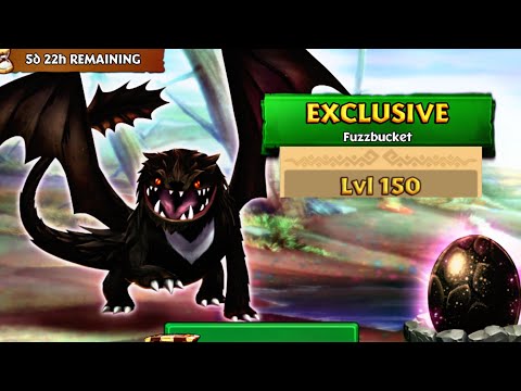 FUZZBUCKET Max Level 150 Titan Mode - New Exclusive Woolly Howl - Dragons:Rise of Berk
