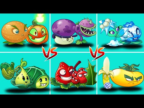6 Colorful Plant Teams - Which Team Plant Will Win? - PvZ 2 Team Plant Vs Team Plant