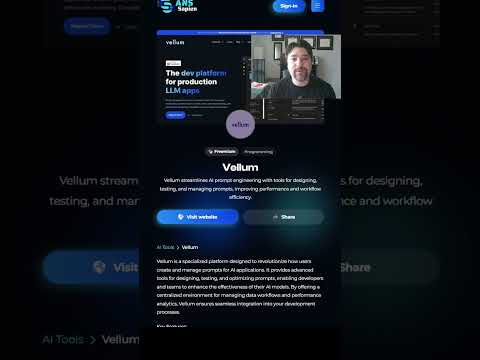 Vellum AI | AI Tools News and Reviews | SansSapien | #aitools