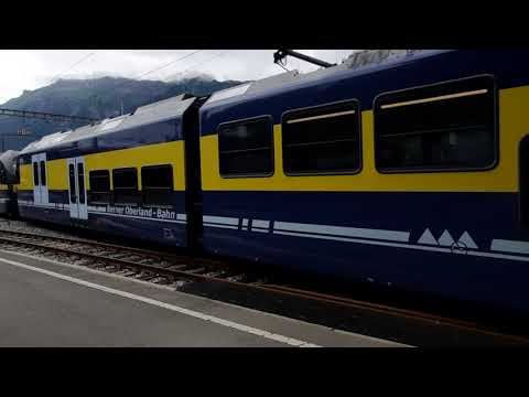 Berner Oberland Bahn BOB / Einfahrt Interlaken Ost BE