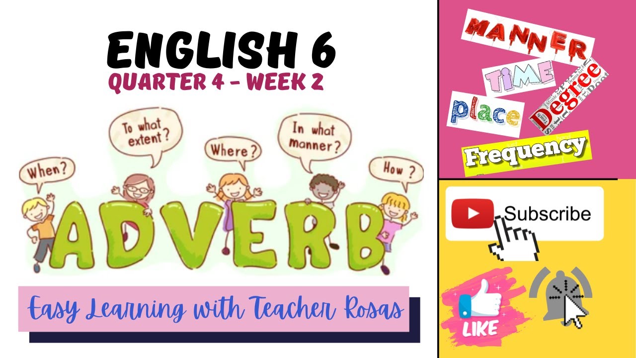 ENGLISH 6  Quarter 4 Week 2 - ADVERBS (TYPES, EXAMPLES, HOW TO FORM, EXERCISES )