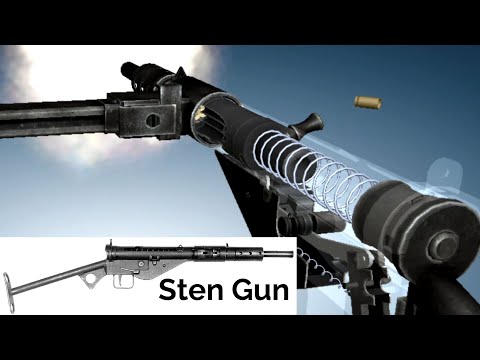 3D Animation: How a Sten Submachine Gun Works