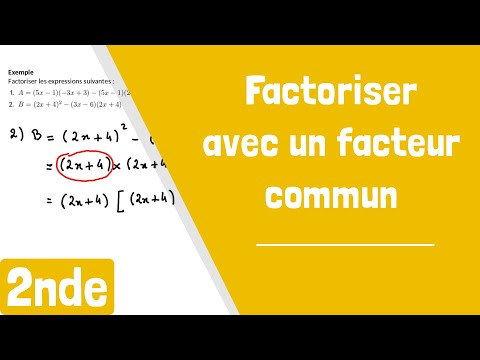 Comment factoriser avec un facteur commun ?