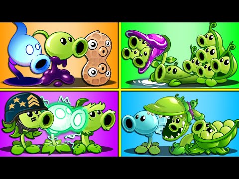 Random 4 BEST Team PEASHOOTER Battlez - Who Will Win? - PvZ 2 Team Plants vs Teams Plant