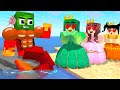 Monster School : Zombie x Squid Game MERMAID PRINCESS LOVE STORY - Minecraft Animation