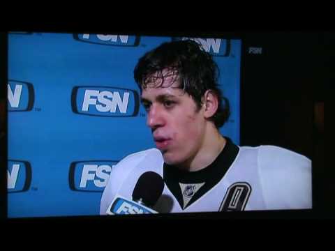 Evgeni Malkin intermission interview 3/1/09 Pens vs Stars