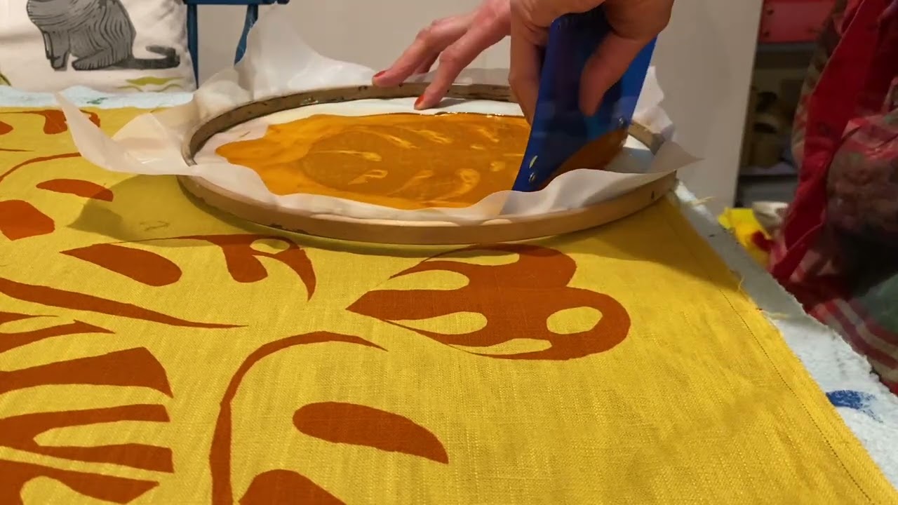 Screenprinting with embroidery hoops