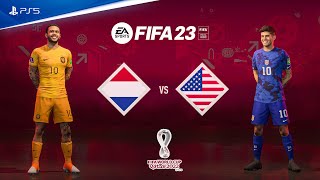 FIFA 23 - Netherlands vs USA - Qatar 2022 Round 16 | PS5™ [4K60fps]