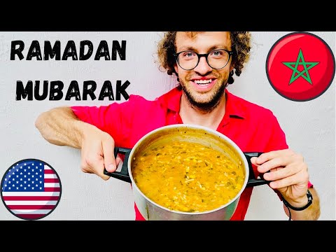 HARIRA, Moroccan Food Cooked by American. Ramadan Maroc 2021, Iftar Morocco, Breakfast Soup!