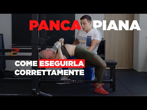Panca piana con bilanciere