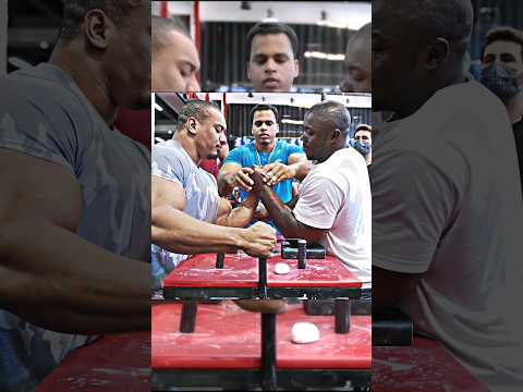 Denis Cyplenkov showed the true strength to Khaled 🥶 #shorts #viral #armwrestling #trending