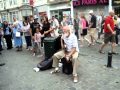 Grandpa rocks pedestrian zone