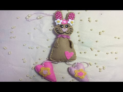 Coelhinho da Páscoa em feltro passo a passo