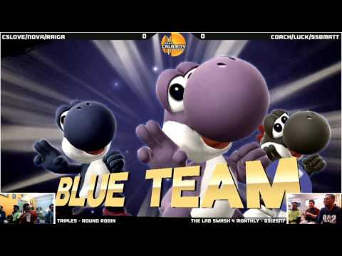 Coach/Luck/SSBMatt vs CSLove/Nova/Raiga - Round Robin - Smash 4 Triples