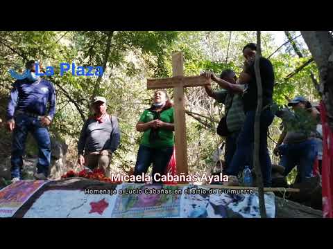 Micaela Cabañas en el homenaje a Lucio Cabañas a 46 años de su muerte