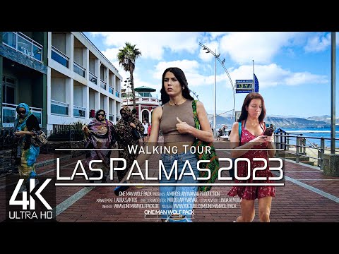 【4K 60fps】🇪🇸 VIRTUAL WALKING TOUR: 🚶 «Las Palmas de Gran Canaria - Spain 2023» 🎧ORIGINAL SOUNDS ASMR