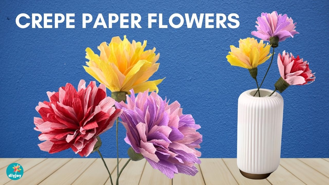 DIY Crepe Paper Flower Tutorial | How to Make Realistic Paper Flowers