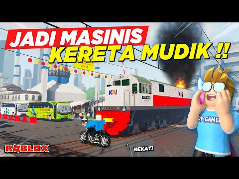 JADI MASINIS KERETA API MUDIK LEBARAN MALAH KOBONG !! ROLEPLAY GAME KAI DKID UPDATE - Roblox