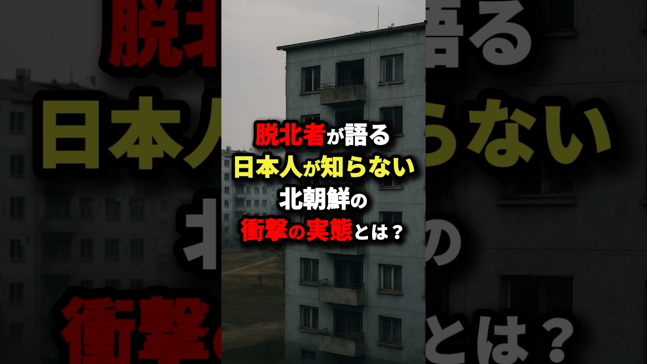 脱北者が語る日本人が知らない北朝鮮の衝撃の実態とは？ #海外の反応