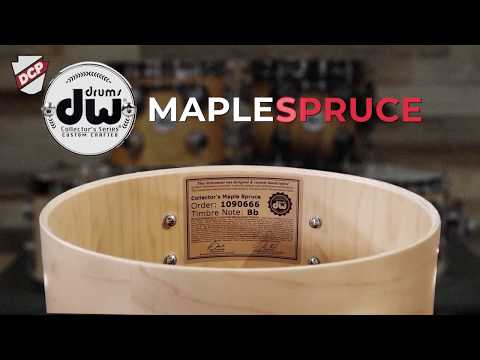 DW Collectors Maple/Spruce 6pc Drum Set Natural Hard Satin