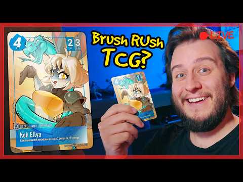 🔴 BRUSH RUSH LIVE - Criando o LAYOUT do "CARD GAME" com seus OC's!