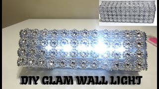 Dollar Tree Diy Bling Mirror Wall Sconce Glam Diy Glam Wall Sconce Bling Light Home Decor 2019