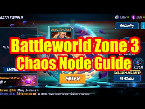 BattleWorld Sentry Zone 3 Day 3 | How To Beat the Chaos Node Step by Step | Marvel Strike Force