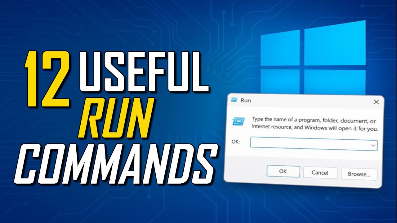 12 Useful RUN COMMANDS Every Windows User Should Know! 2025