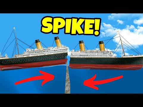 TITANIC VS UNDERWATER SPIKE In Floating Sandbox!