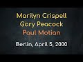 Marilyn Crispell, Gary Peacock, Paul Motian - Berlin, April 5, 2000