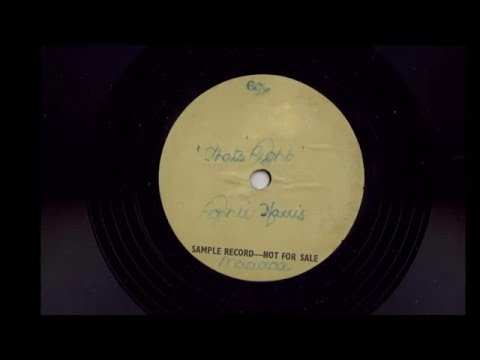 Ronnie Harris 'That's Right' 78 rpm acetate