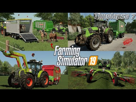 Harvesting GRASS SILAGE with The CamPeR! 🌿🚜💨 25,000 sub special💚💛|[FS19] - Timelapse #7 Hof Bergmann